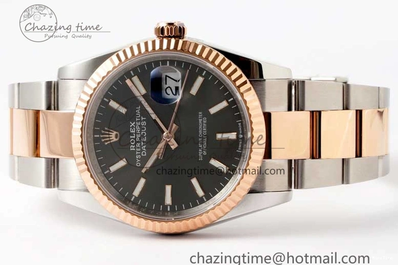 MiroTime 0414 Breathable DateJust 36mm DIWF 1:1 Best Edition 904L Steel Gray Dial on SS RG Oyster Bracelet SA 2310